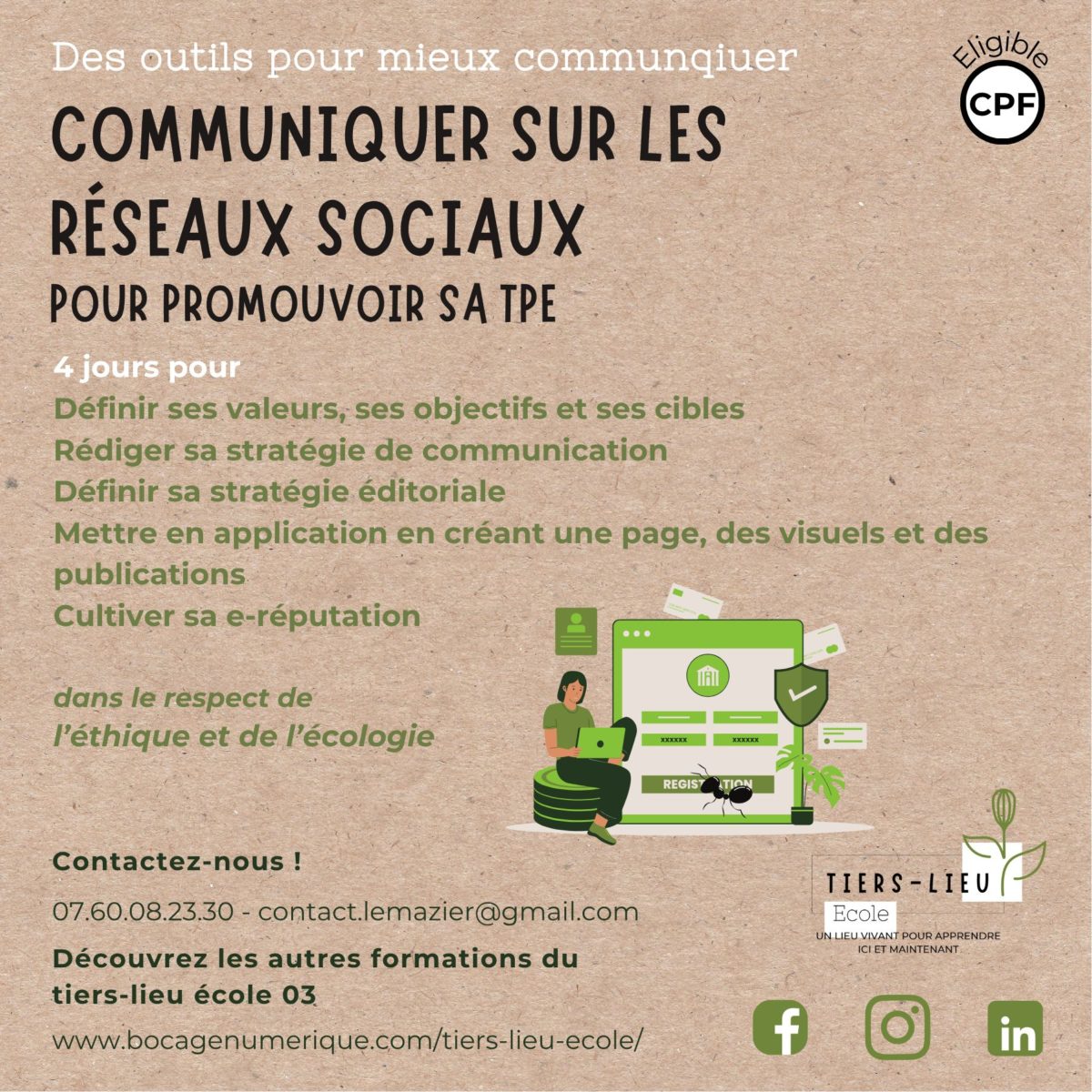 Formation « Communiquer sur les réseaux sociaux pour promouvoir sa TPE »